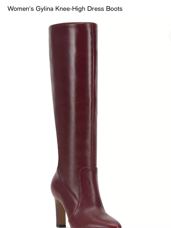 Vince Camuto Shoes - Vince Camuto Extra Wide Calf Tall Knee-High Heeled Boots - Burgundy